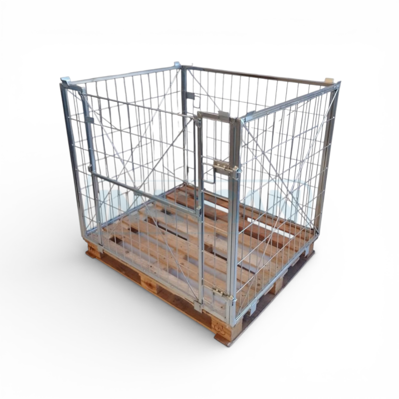 Container Pallet Empalhável S/ Tampa com Pallet de Madeira 304-008